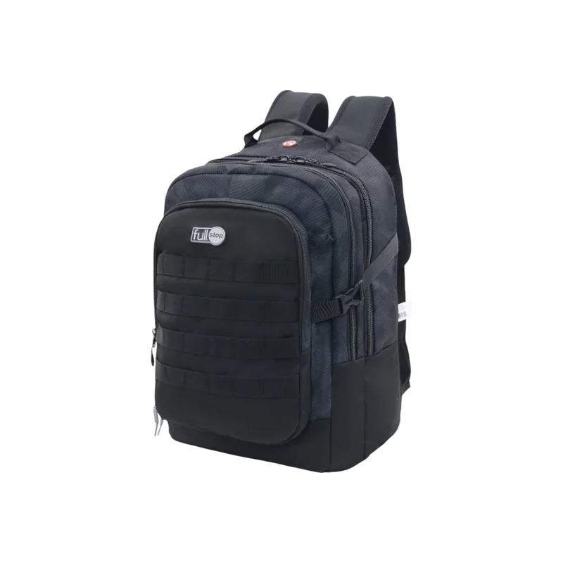 علامة الوقف Solid Backpack with Adjustable Straps and Zip Closure - 6x12x21 cms